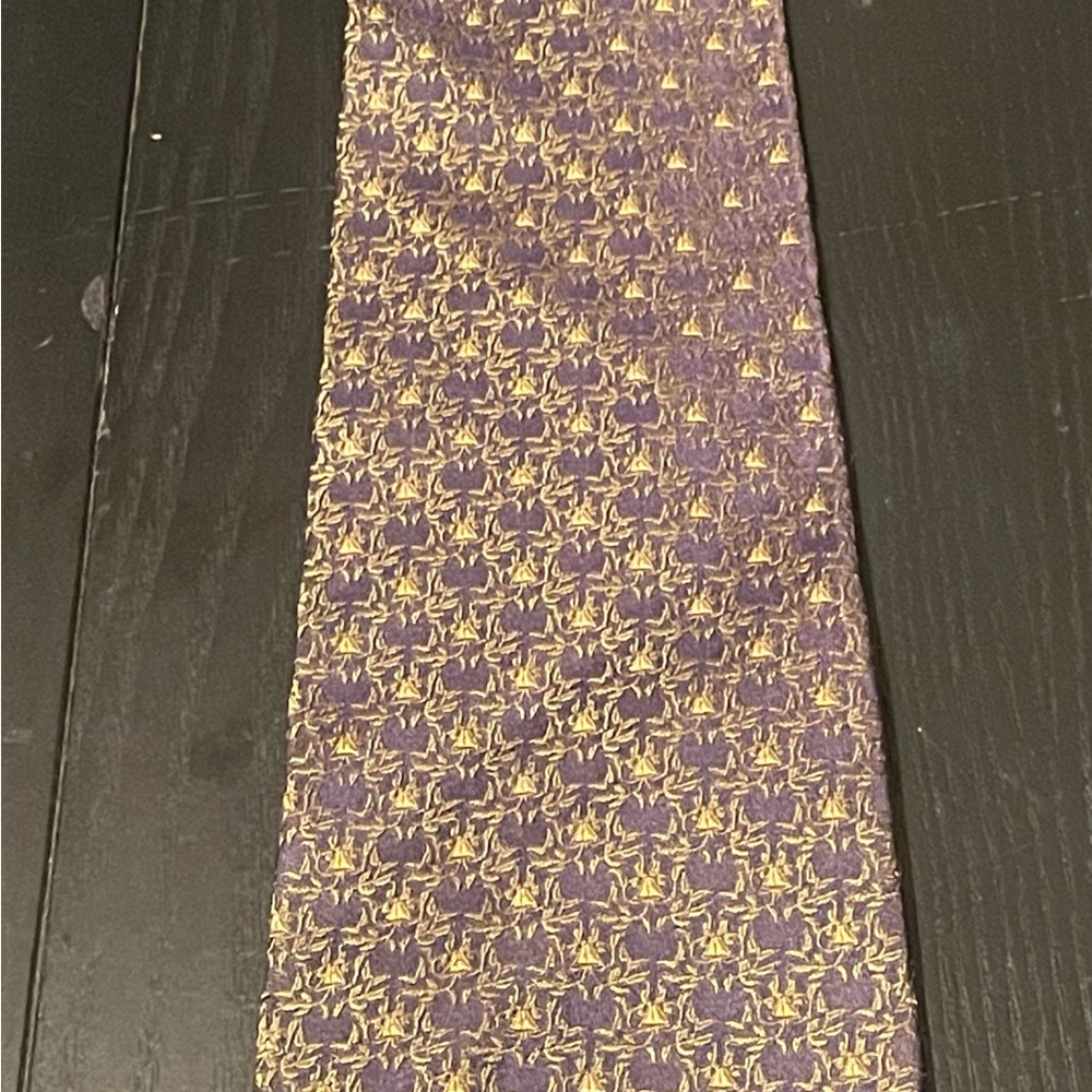 Elegant Purple and Gold Designer Tie